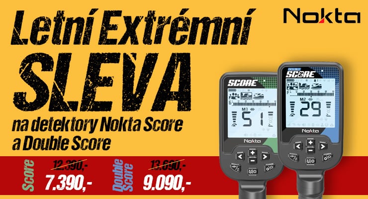 Nový detektor Nokta Score 3 a extrémní letní sleva na detektory Score a Score 2